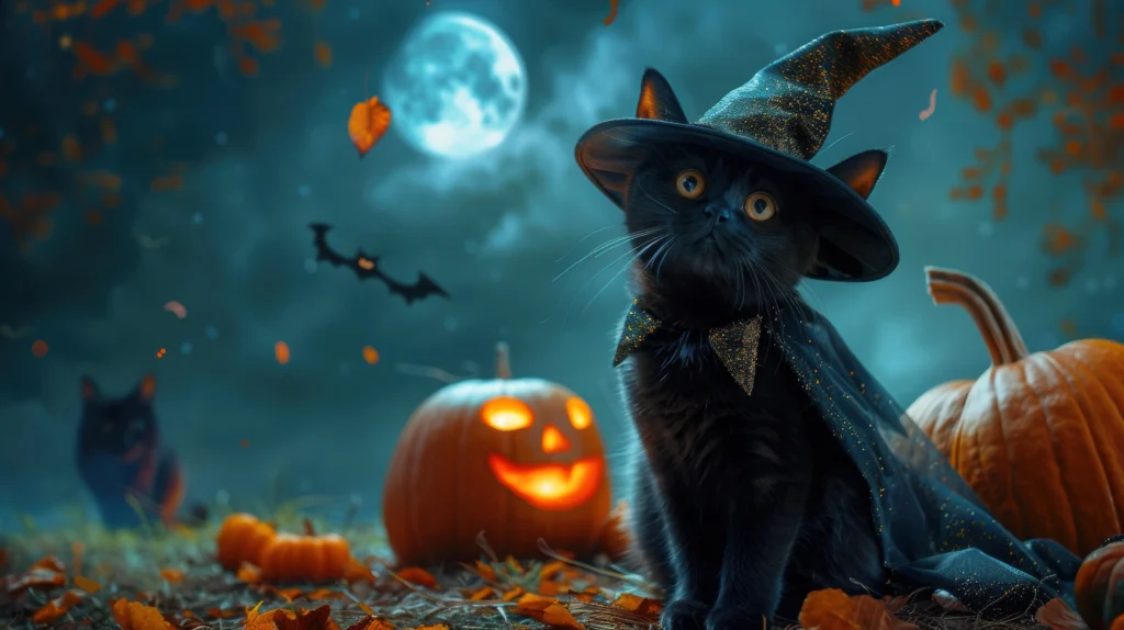 Cuidados com Gatos e Doces de Halloween: 5 Dicas de Como Deixar Seu Gato Mais Confortável no Halloween 3 gatos e doces de Halloween 2