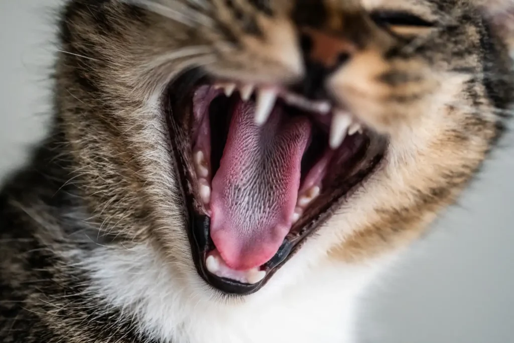 Saúde Felina: 8 Dicas de Prevenção e Tratamento de Doenças 10 close up boca gato dentes lingua