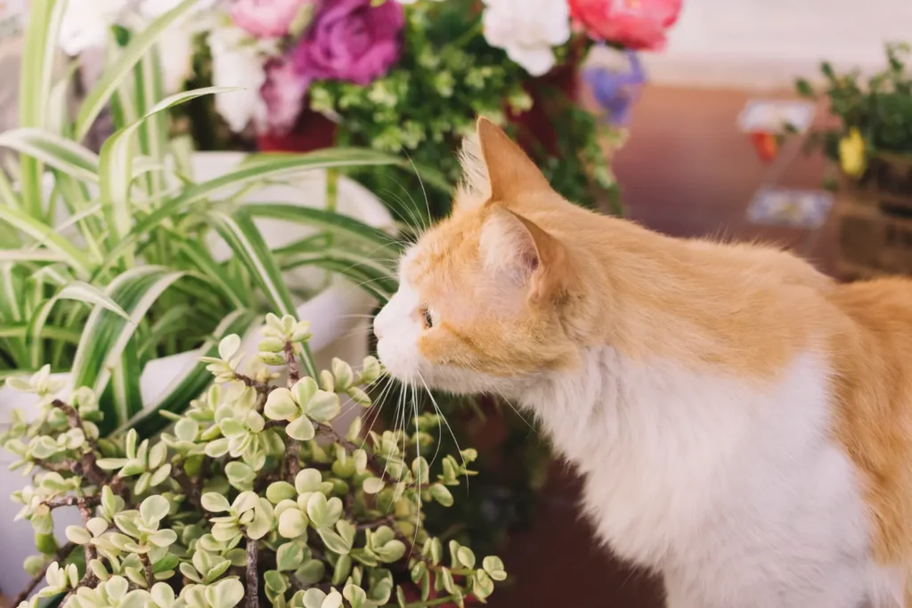 Gatos e plantas