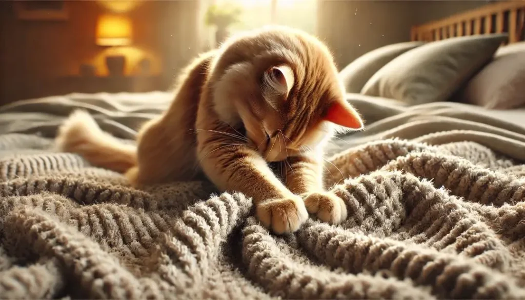 Gato laranja amassando pãozinho: porque os gatos amassam pãozinho